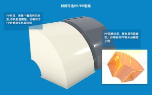 PP 阻燃加工方弯头